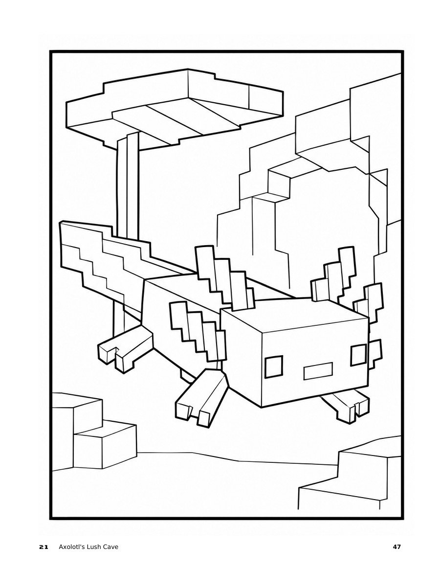 Free axolotl coloring page