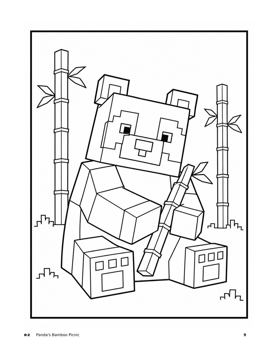 Panda Adventure coloring page