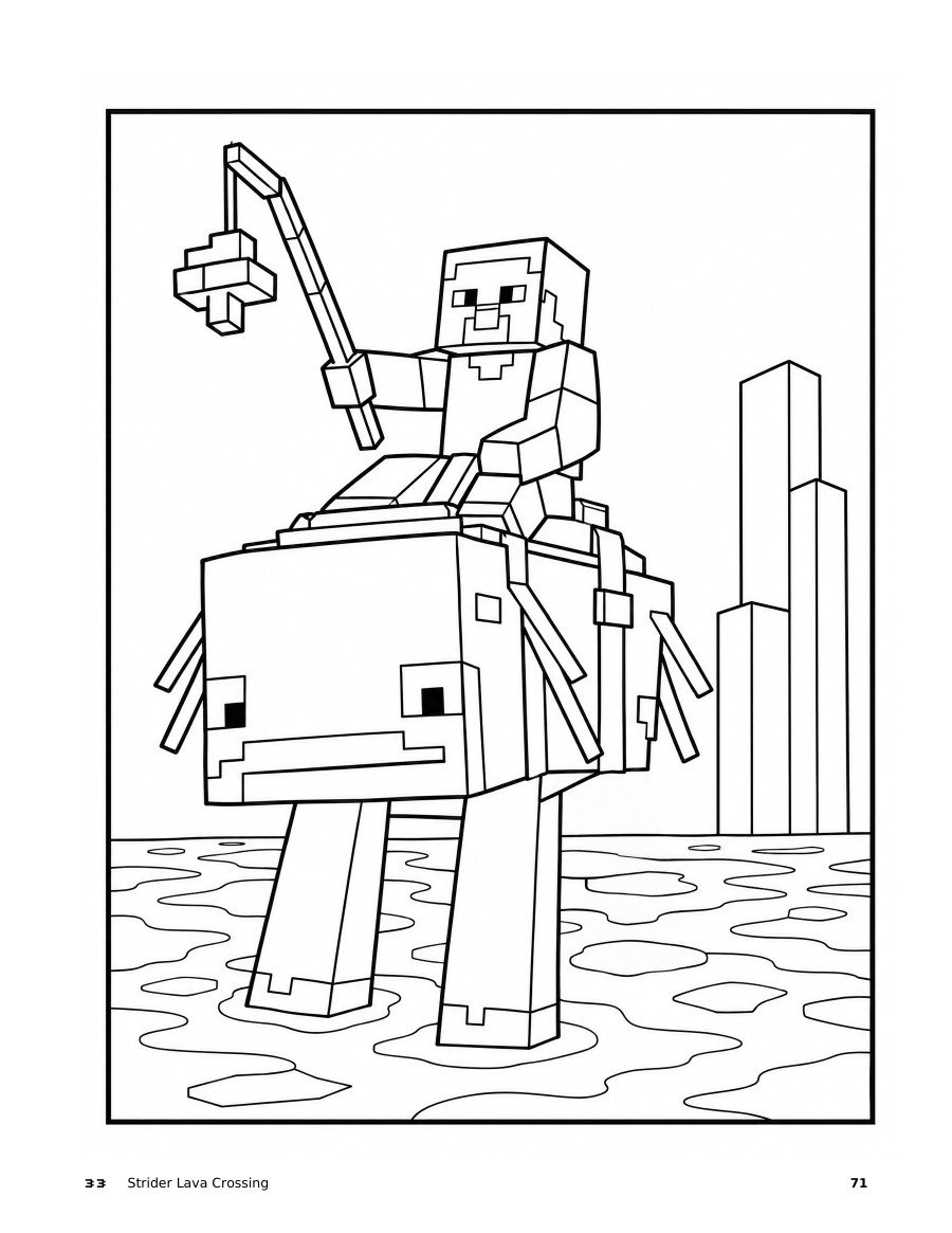 Ride Across the Lava coloring page