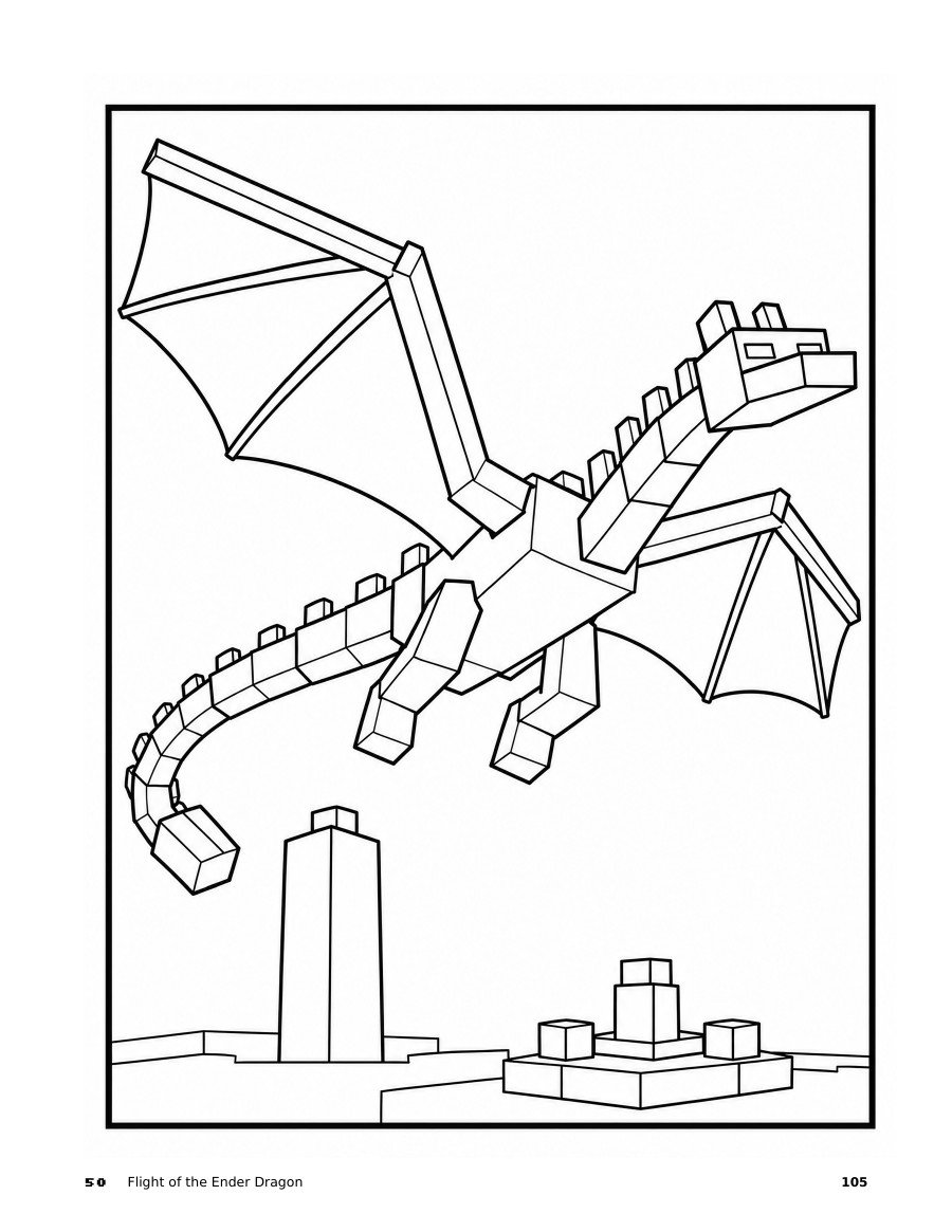 The Ender Dragon coloring page